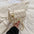 Rhombus Pattern PU Shoulder Bag with Sandwich Pocket - White