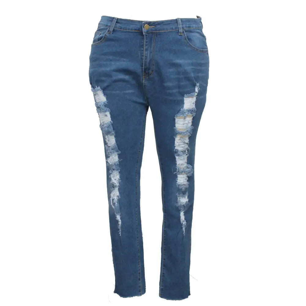RippedSlim + Plus Size Washed Pencil Pants