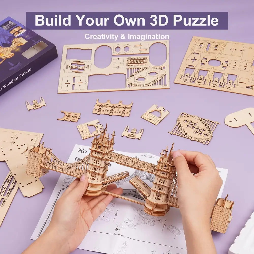 Robotime 3D Wooden Puzzle DIY Assembly Kit TG412 5