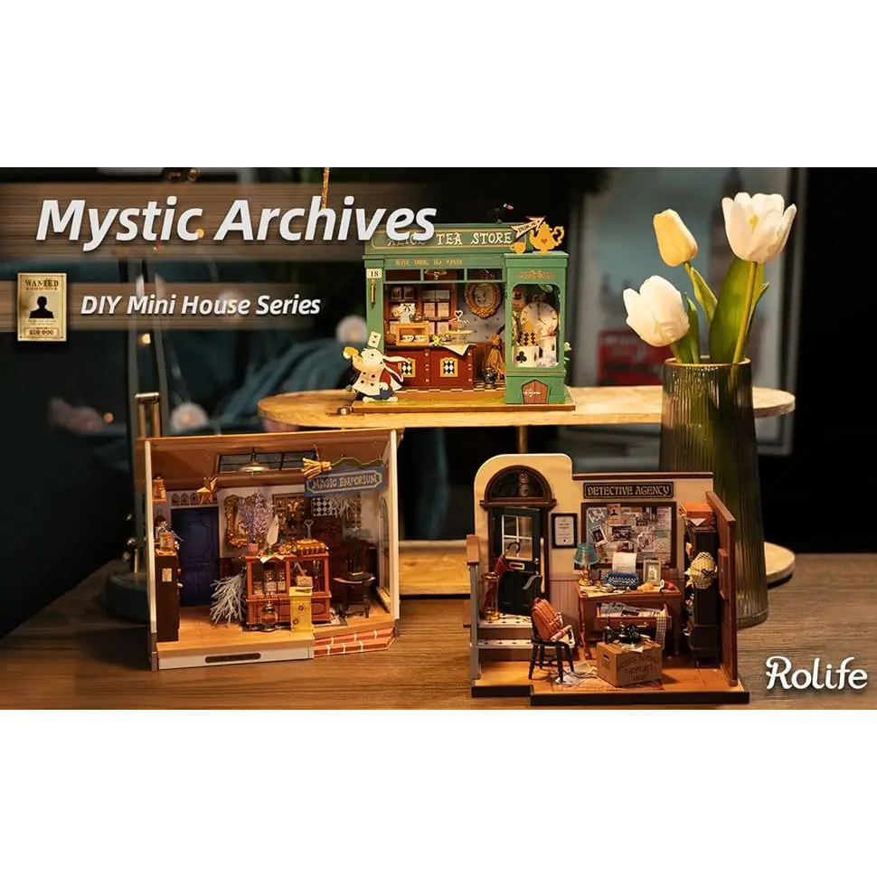 ROBOTIME DIY Miniature Dollhouse Mystic Archives Diorama Craft Kit 5