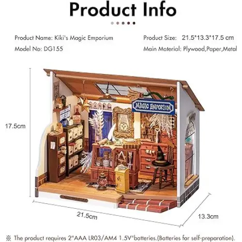 ROBOTIME DIY Miniature Dollhouse Mystic Archives Diorama Craft Kit 5