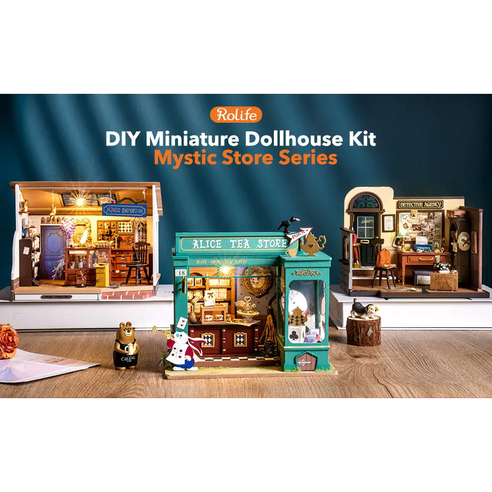 ROBOTIME DIY Miniature Dollhouse Mystic Archives Diorama Craft Kit 5