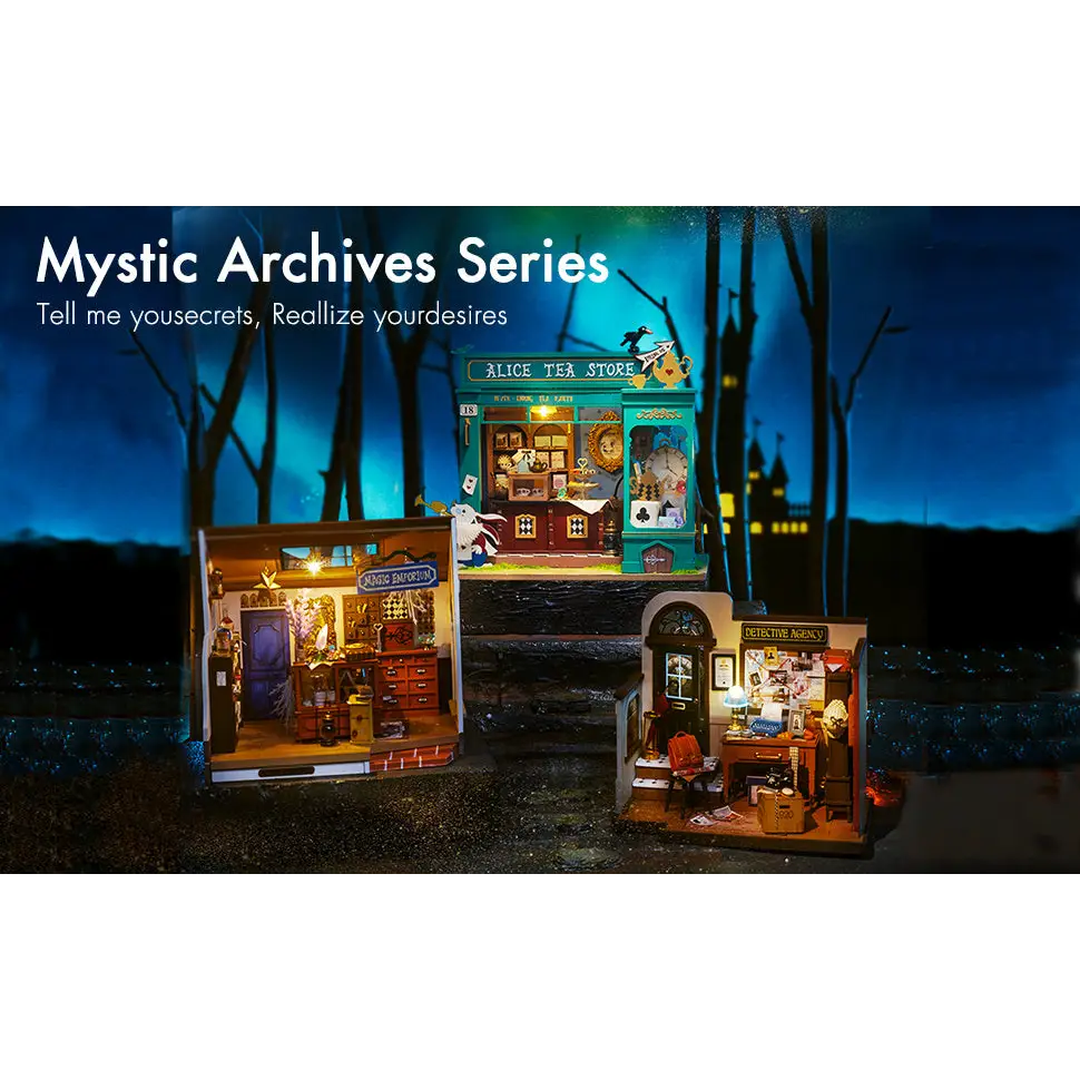 ROBOTIME DIY Miniature Dollhouse Mystic Archives Diorama Craft Kit 5