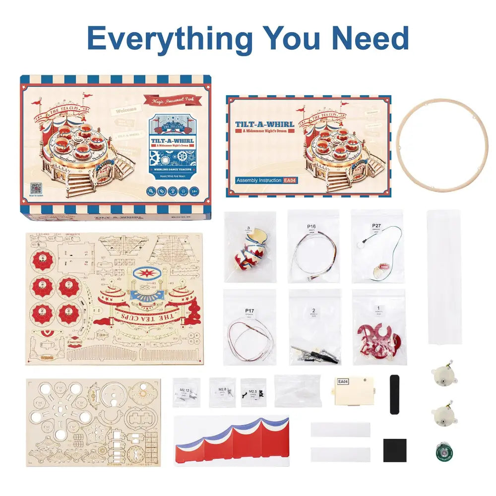 Robotime Wooden 280 Piece Assembly Kit for Ages 14 and Up EA04 5