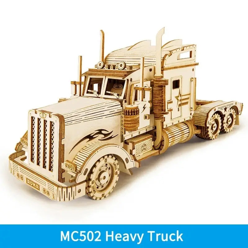 Robotime Wooden Train DIY Model Kit 308 Pieces for Ages 7 and Up MC502 5