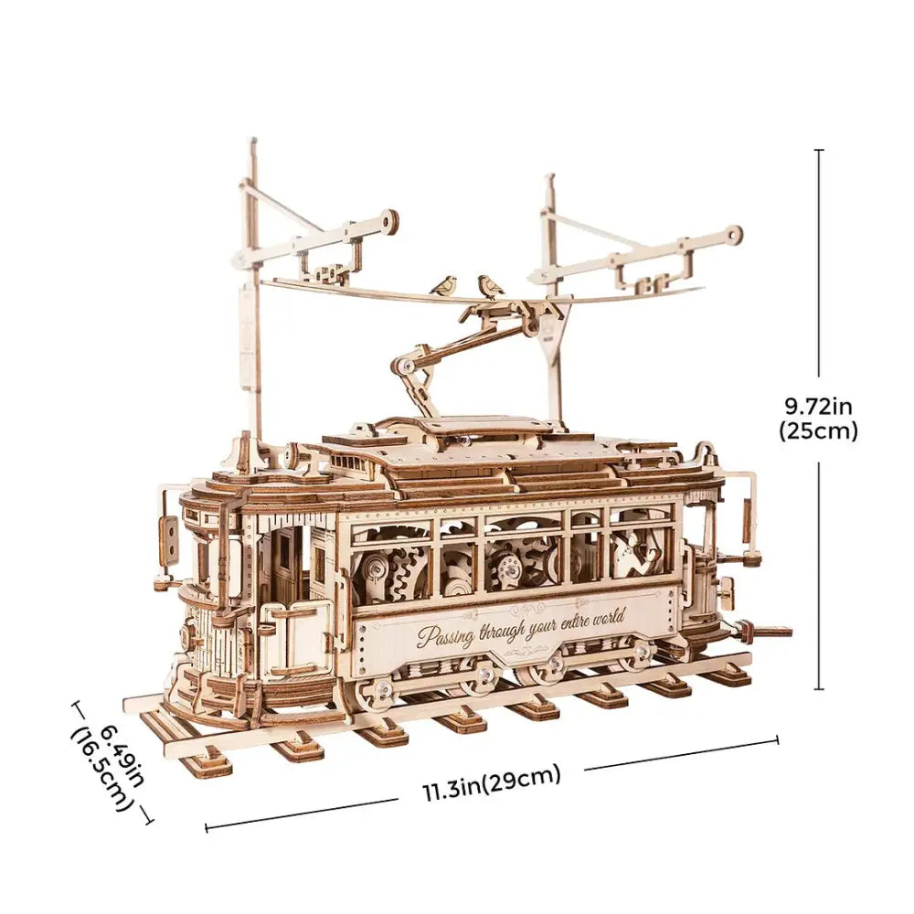 Rokr Classic City Tram 3D Wooden Puzzle Building Toy LK801 5