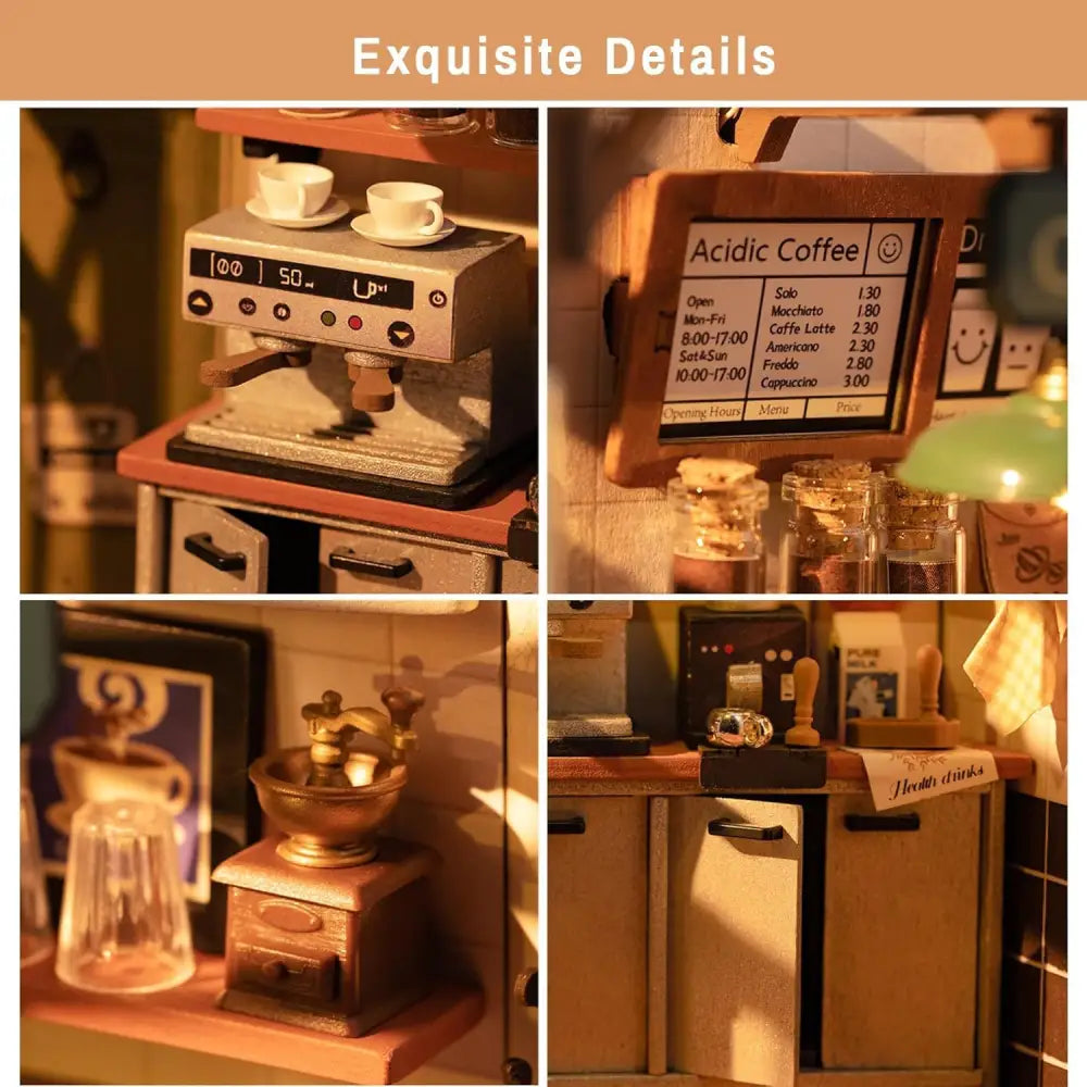 Rolife NO17 Café LED Light Dollhouse Assembly Kit for Children DG162 5
