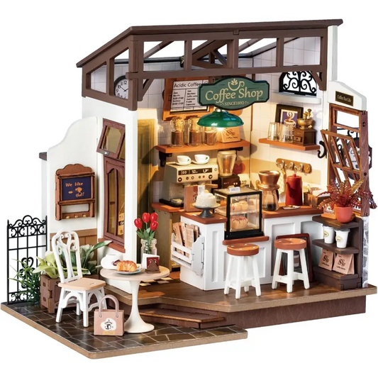 Rolife NO17 Café LED Light Dollhouse Assembly Kit for Children DG162 5