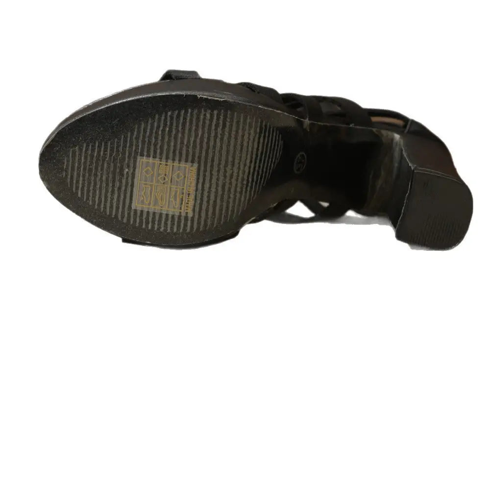 Roman Style High Heel Peep Toe Sandals with Back Zipper