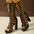 Roman Style High Heel Peep Toe Sandals with Back Zipper - Black / 35