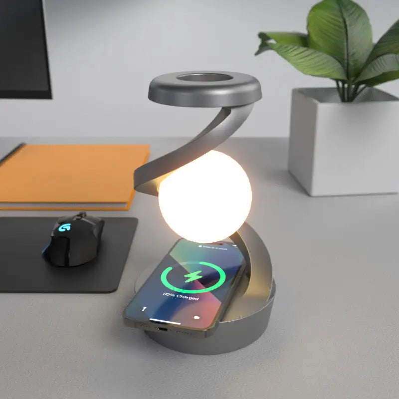 Rotating Suspended Night Light with Stepless Dimming and Soft Illumination