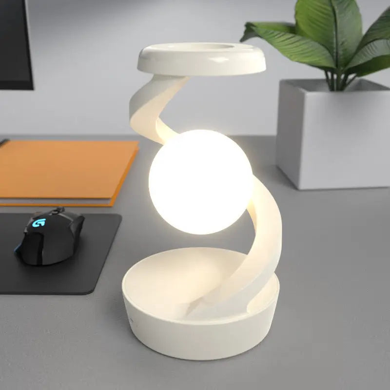 Rotating Suspended Night Light with Stepless Dimming and Soft Illumination White Basic Style