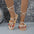 Round Toe PU Sandals with Rubber Sole in Multiple Colors - White / 36
