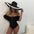 Ruffled Sling One-Piece Swimsuit Bikini - Black / S