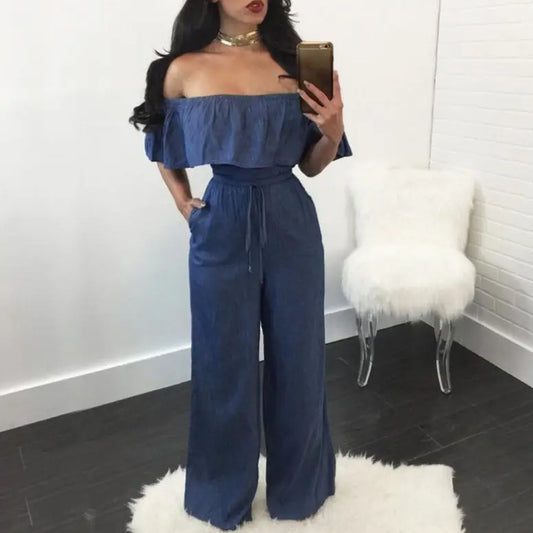 RuffleLeg Elegance Jumpsuit