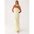 Seaside Splash: Multicolor Fishtail Dress - Light Yellow / S