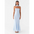 Seaside Splash: Multicolor Fishtail Dress - Sky Blue / S