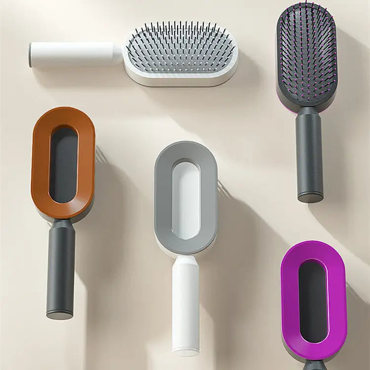 Self Cleaning Hairbrush with 3D Air Cushion for Healthy Hair