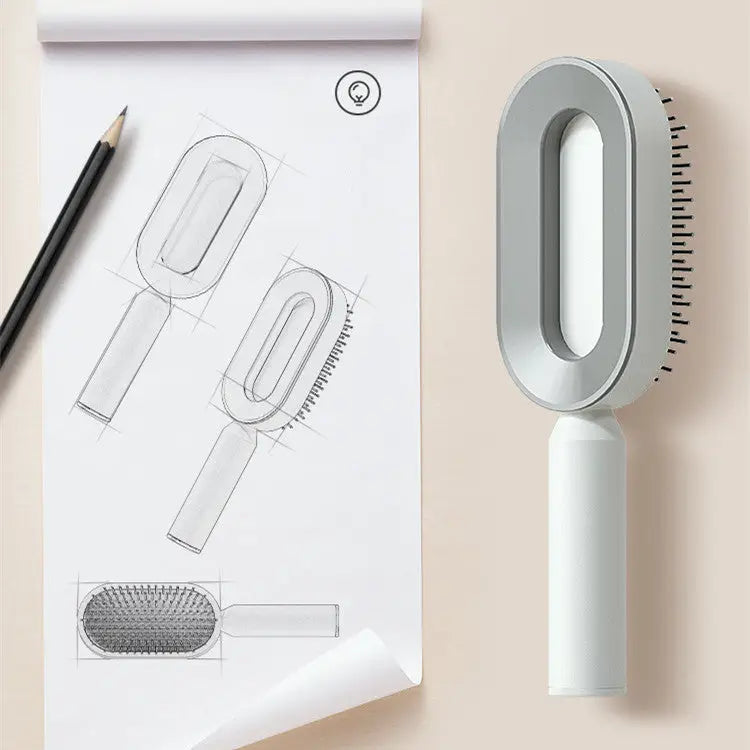 Self Cleaning Hairbrush with 3D Air Cushion for Healthy Hair