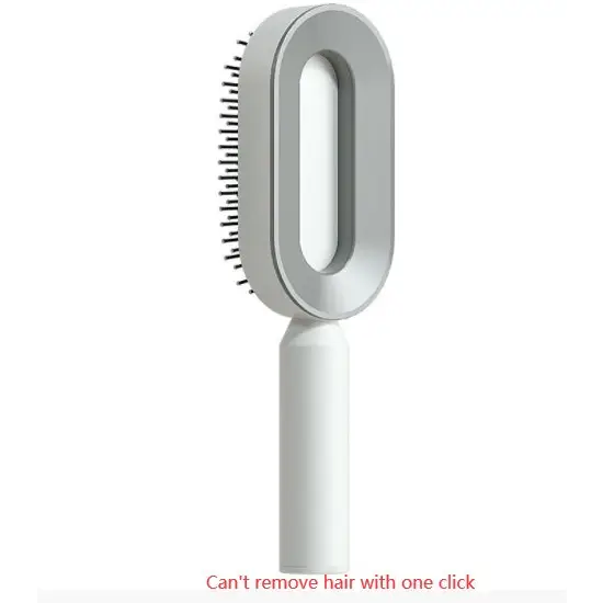 Self Cleaning Hairbrush with 3D Air Cushion for Healthy Hair Elegant white