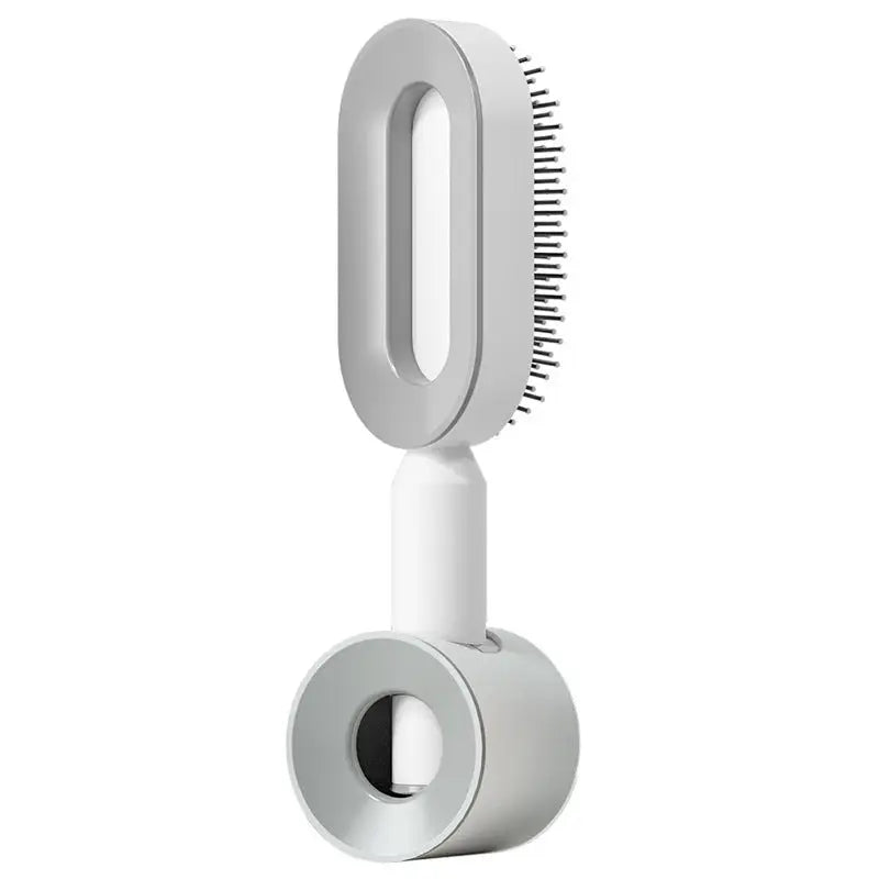 Self Cleaning Hairbrush with 3D Air Cushion for Healthy Hair Elegant white Set