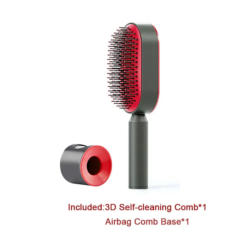Self Cleaning Hairbrush with 3D Air Cushion for Healthy Hair Set