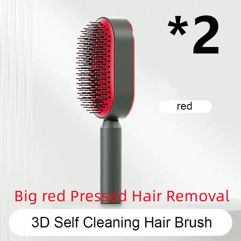 Self Cleaning Hairbrush with 3D Air Cushion for Healthy Hair Set F