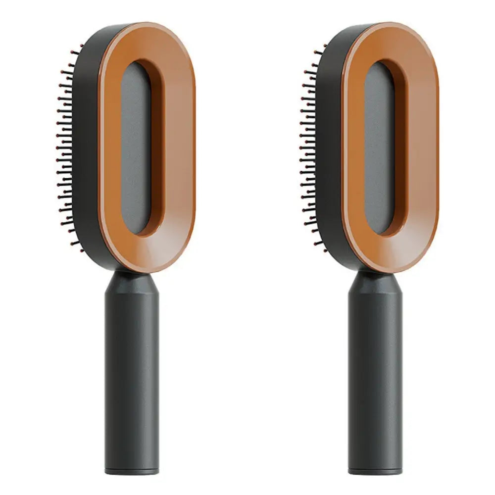 Self Cleaning Hairbrush with 3D Air Cushion for Healthy Hair Set J