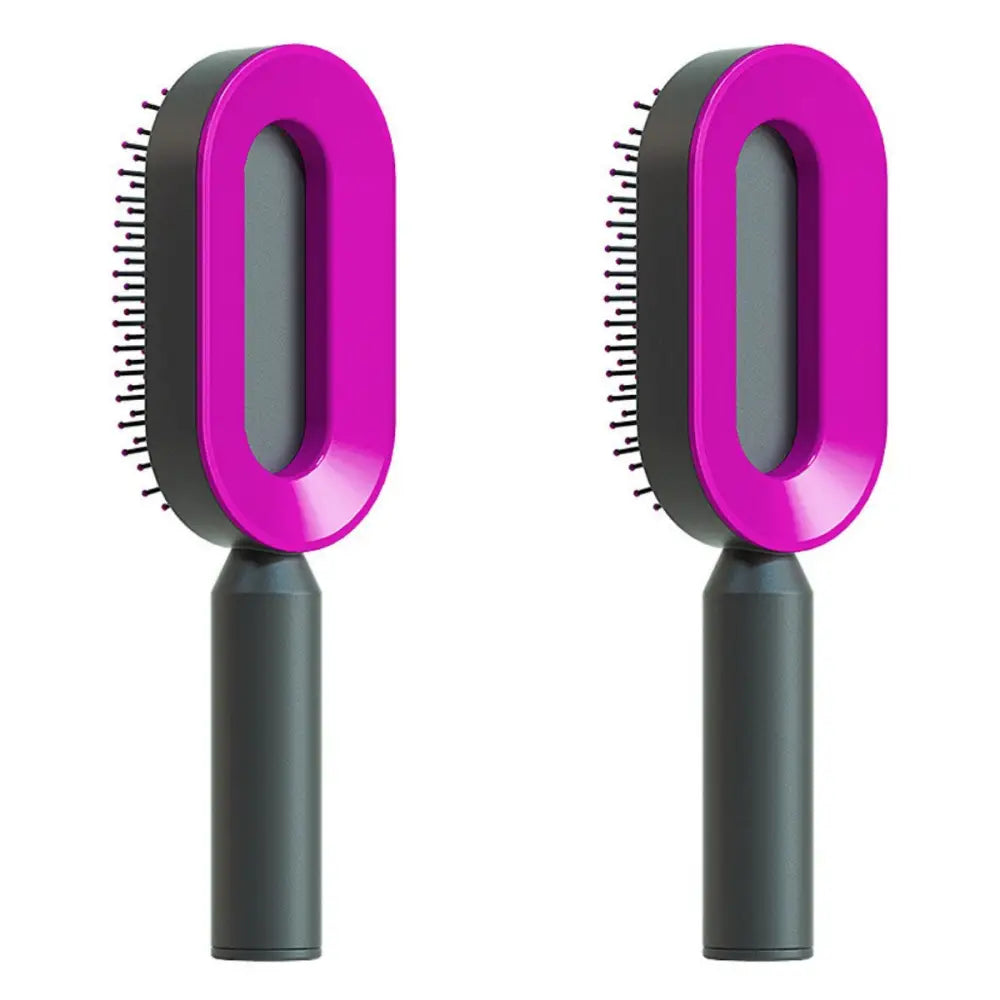 Self Cleaning Hairbrush with 3D Air Cushion for Healthy Hair Set M