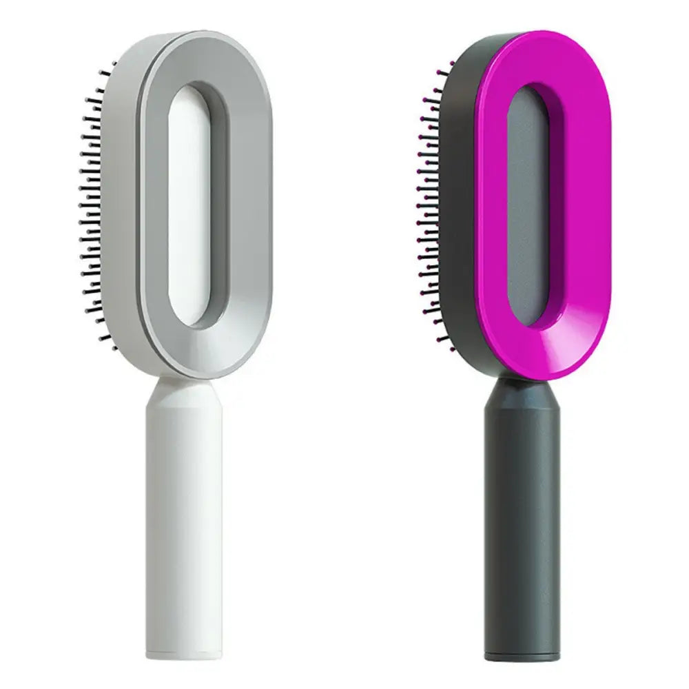 Self Cleaning Hairbrush with 3D Air Cushion for Healthy Hair Set P