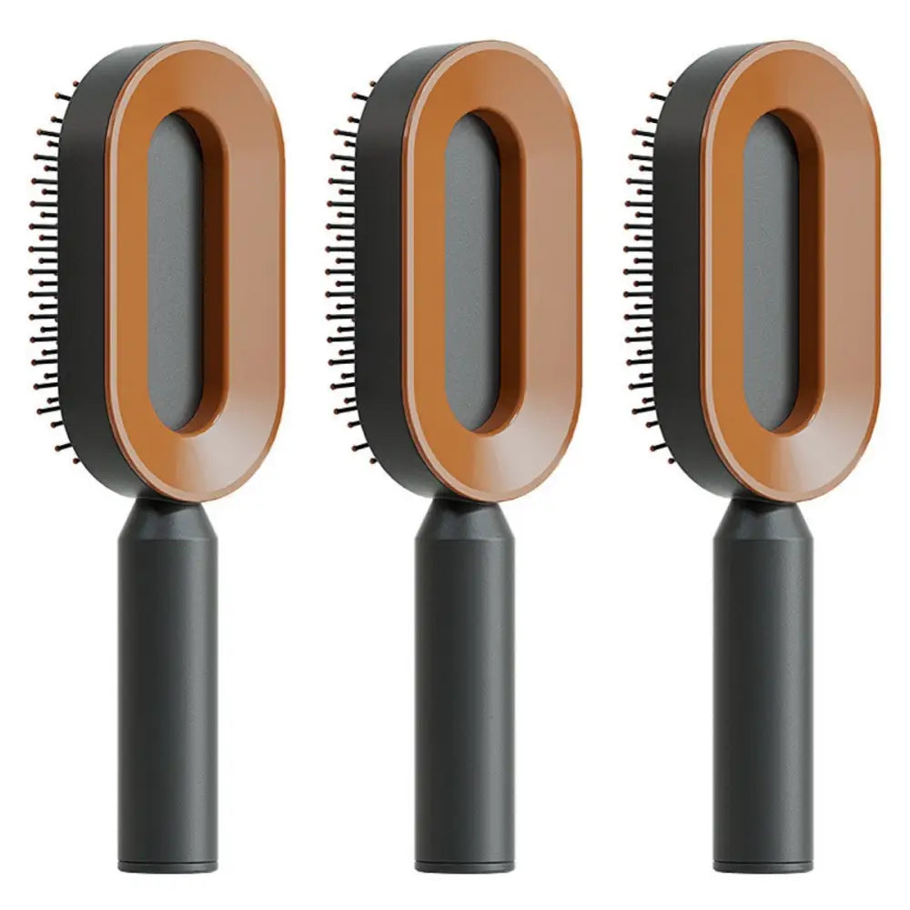 Self Cleaning Hairbrush with 3D Air Cushion for Healthy Hair Set Q