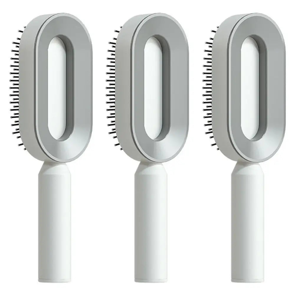 Self Cleaning Hairbrush with 3D Air Cushion for Healthy Hair Set R