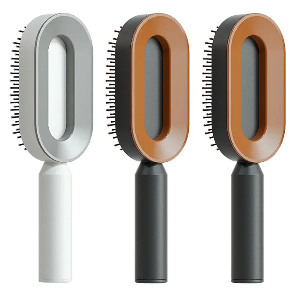 Self Cleaning Hairbrush with 3D Air Cushion for Healthy Hair Set T