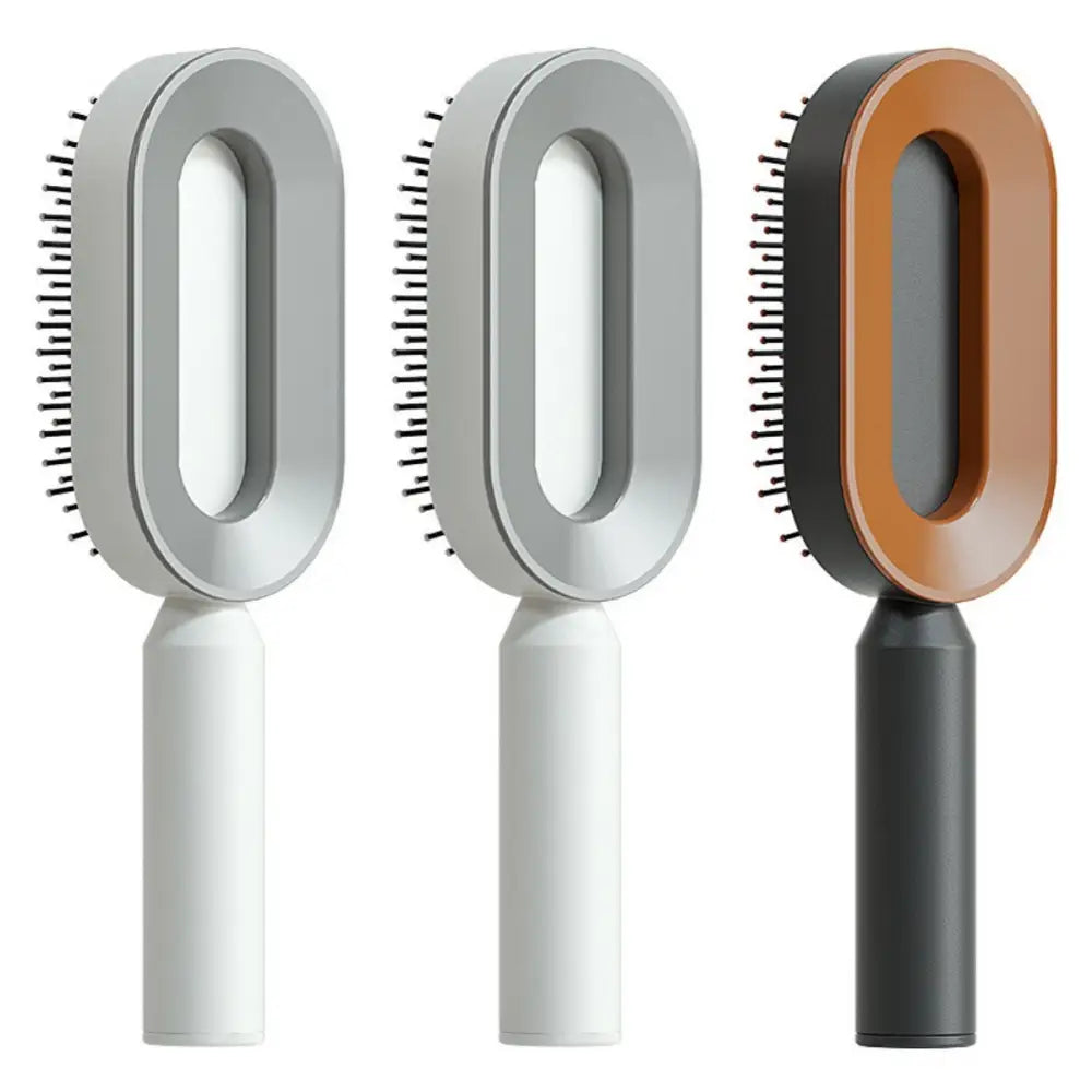 Self Cleaning Hairbrush with 3D Air Cushion for Healthy Hair Set V