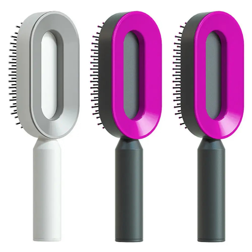 Self Cleaning Hairbrush with 3D Air Cushion for Healthy Hair Set X