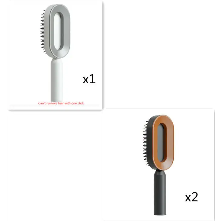 Self Cleaning Hairbrush with 3D Air Cushion for Healthy Hair Set6