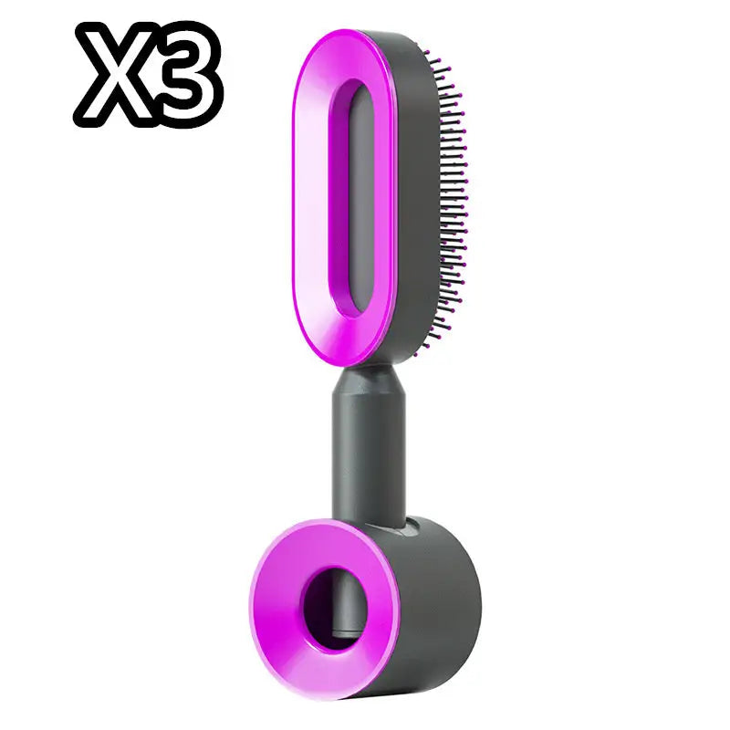 Self Cleaning Hairbrush with 3D Air Cushion for Healthy Hair Set8