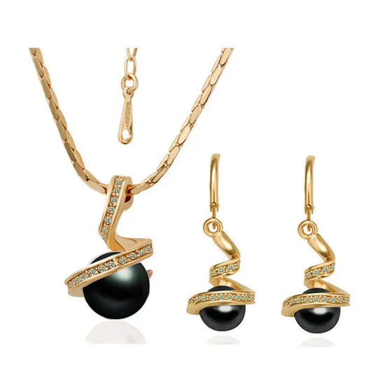 Serpent Swirl Pearl Necklace