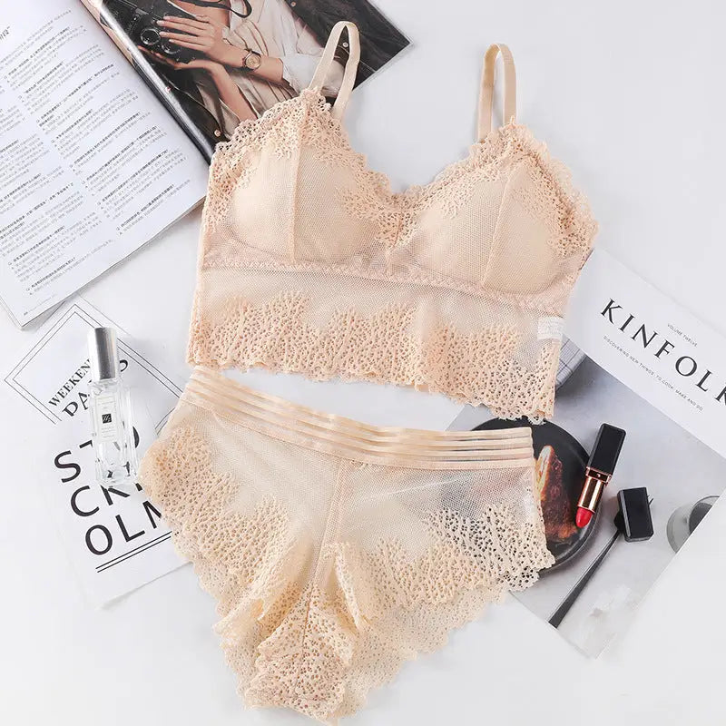 Sexy Tube Top Bottoming Underwear Lace Underwear Women’s Suit - Flesh Colored Suit Suit / Free Size