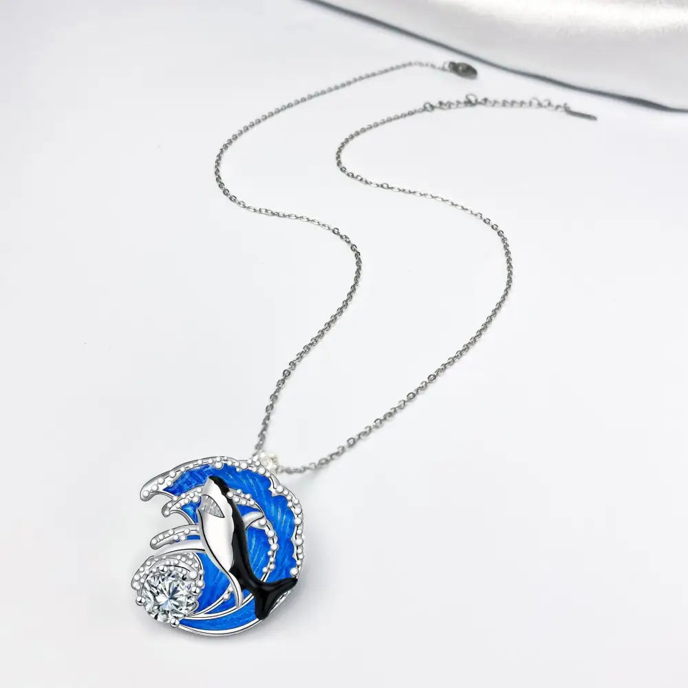 Shark Luxe Crystal Pendant Necklace - Shark Necklace