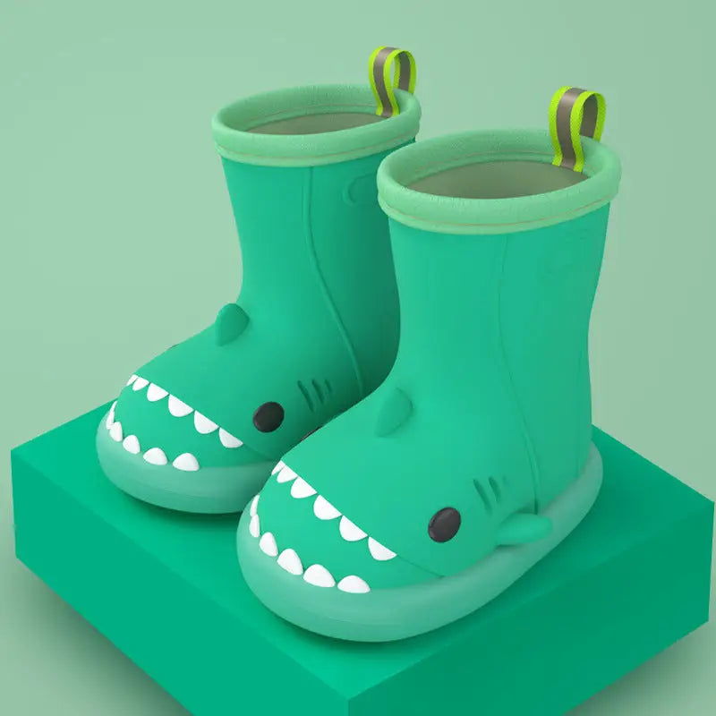 Shark Splash Rain Boots - Pure green / Size140 - 4