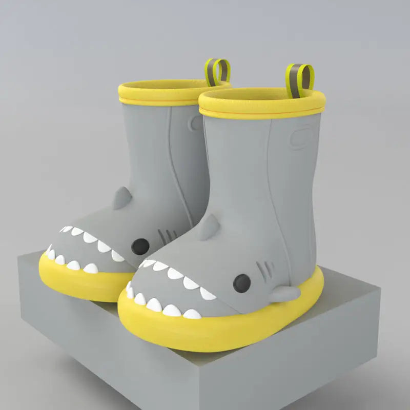 Shark Splash Rain Boots - Yellow edge grey / Size150 - 4