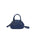 Shell Shape Soft Denim Outer Bag with Pocket in Black and Blue - Dark Blue / One Size