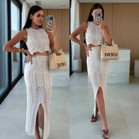 Shoreline Chic: Women’s Beach Slit Suit