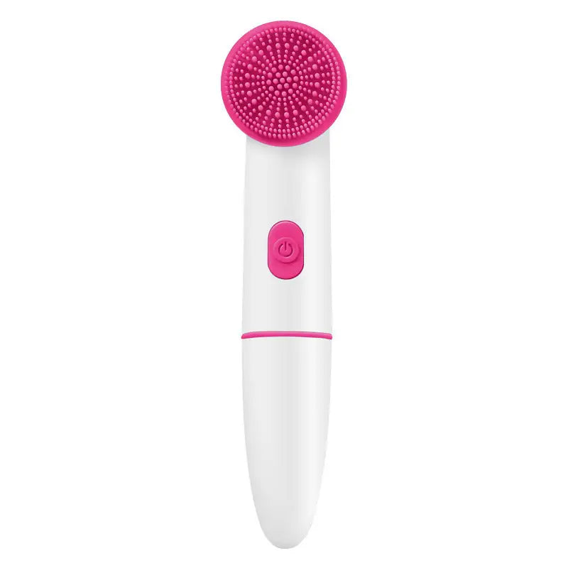 Silicone and PBT Waterproof Electric Cleaning Brush Pink Blue Red