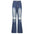Skyline Flare: Urban Ripped Jeans - Dark Blue / S