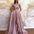 Slanted Allure: Elegant Slit Shoulder Gown - Pink / 2XL