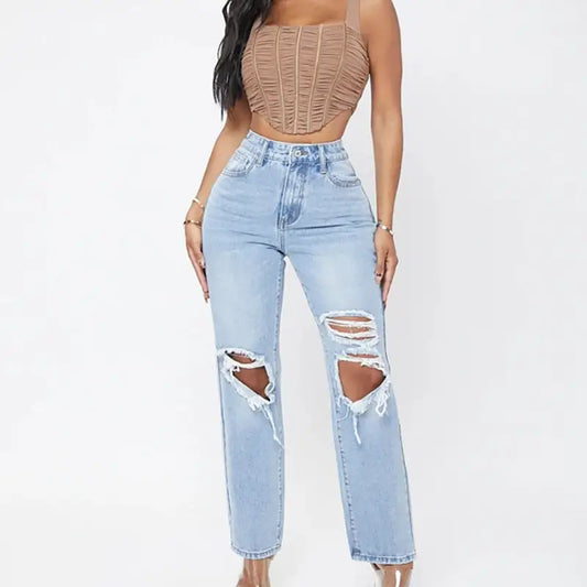 Sleek High Waisted Denim