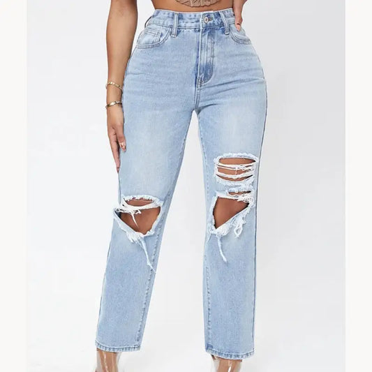 Sleek High Waisted Denim