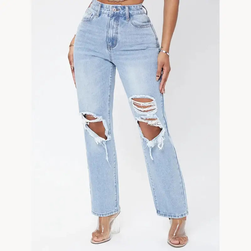 Sleek High Waisted Denim